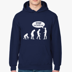 Толстовка Evolution - Stop following me на 4u.printdirect.ru