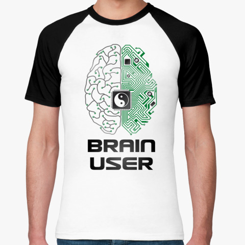 Футболка brain user инь-ян