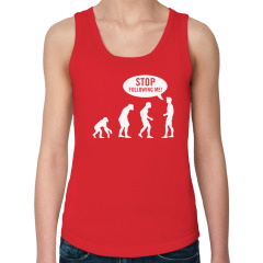 Майка Evolution - Stop following me на 4u.printdirect.ru