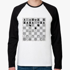 Реглан Мужская l/s (бел/чёрн) на printdirect.ru